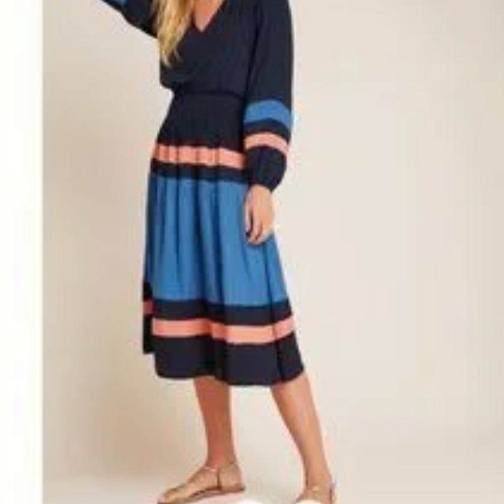 Current Air Blue Long Sleeve Sundress